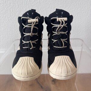 Adidas Superstar 360 Boot 2.0 Core Black Ecru Tint Size 7C | Toddler Streetwear